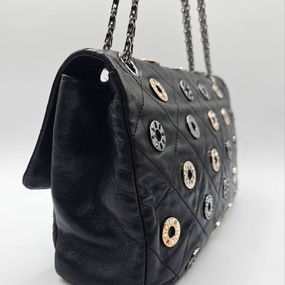 Chanel Star Attitude Flag Bag Grommet Embellished Quilted Leather Large - Picture 8 of 16